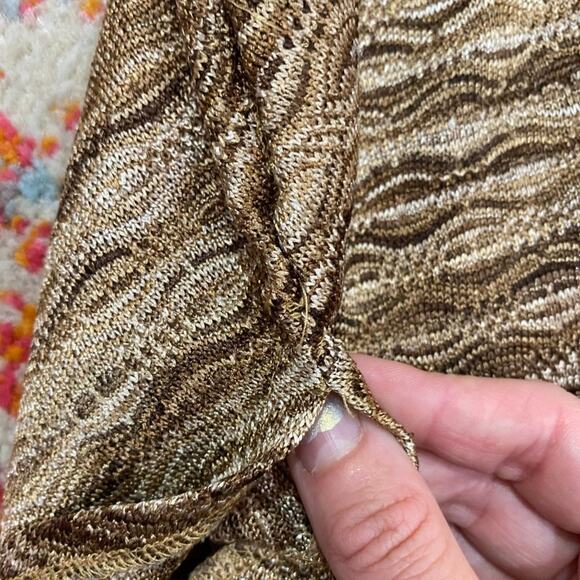 Vintage Y2K 2000s Xhilaration Neutral Brown Tan Side Slit Knit Skirt Medium - Picture 7 of 7